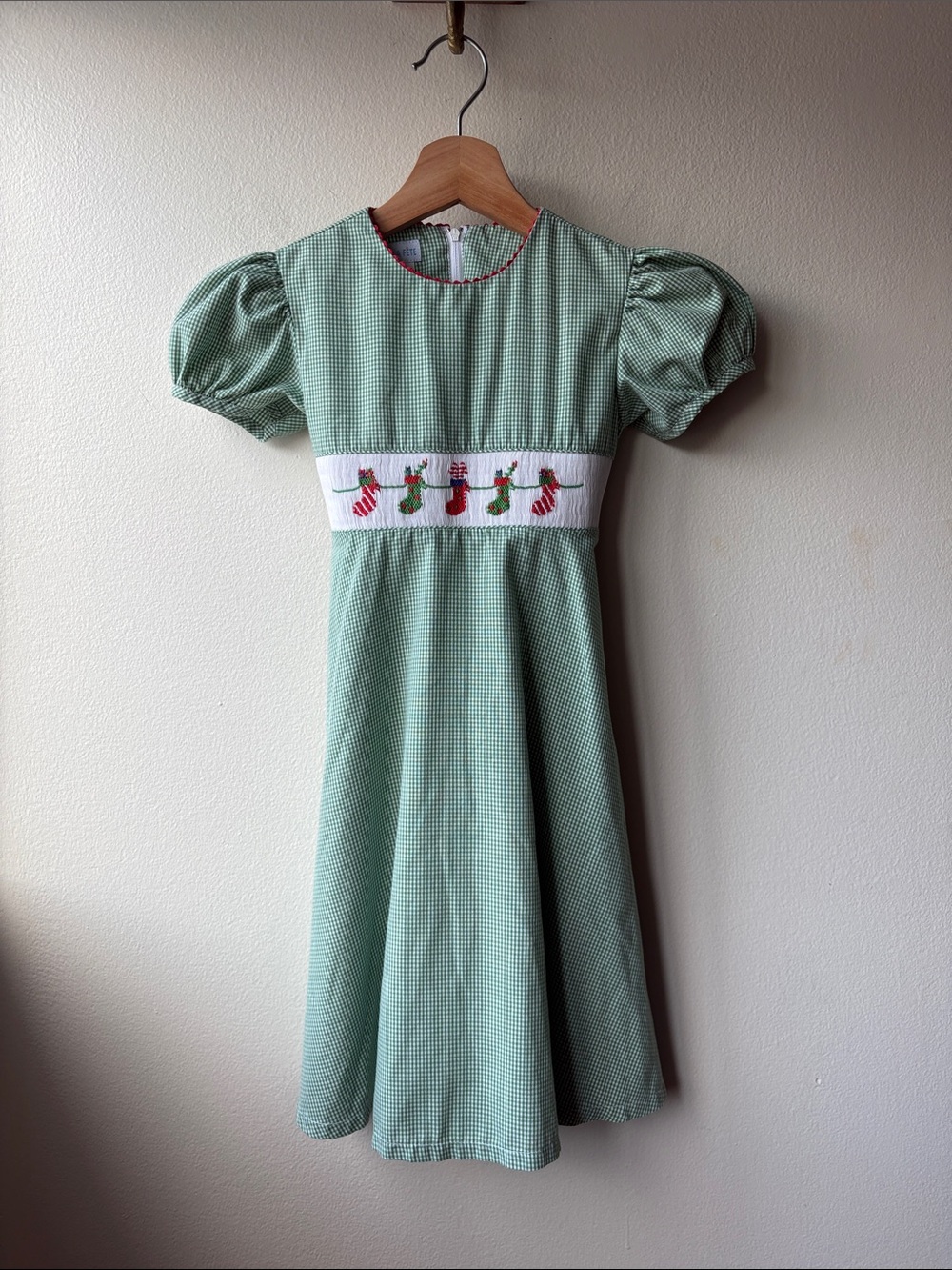 Vive Le Fete Girls Cotton Blend Smocked Holiday Dress Size 4